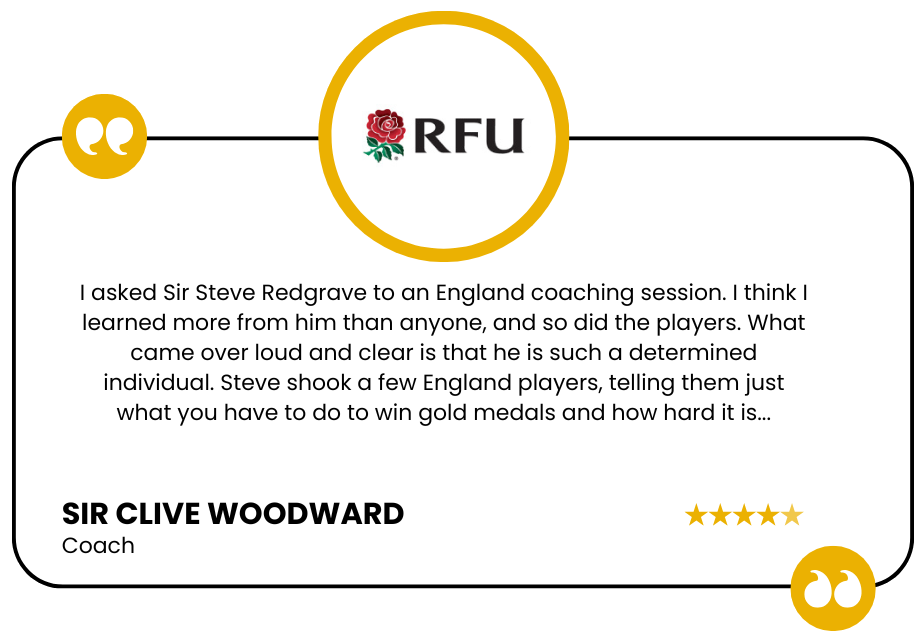 Testimonial for Sir Steve Redgrave from Sir Clive Woodward