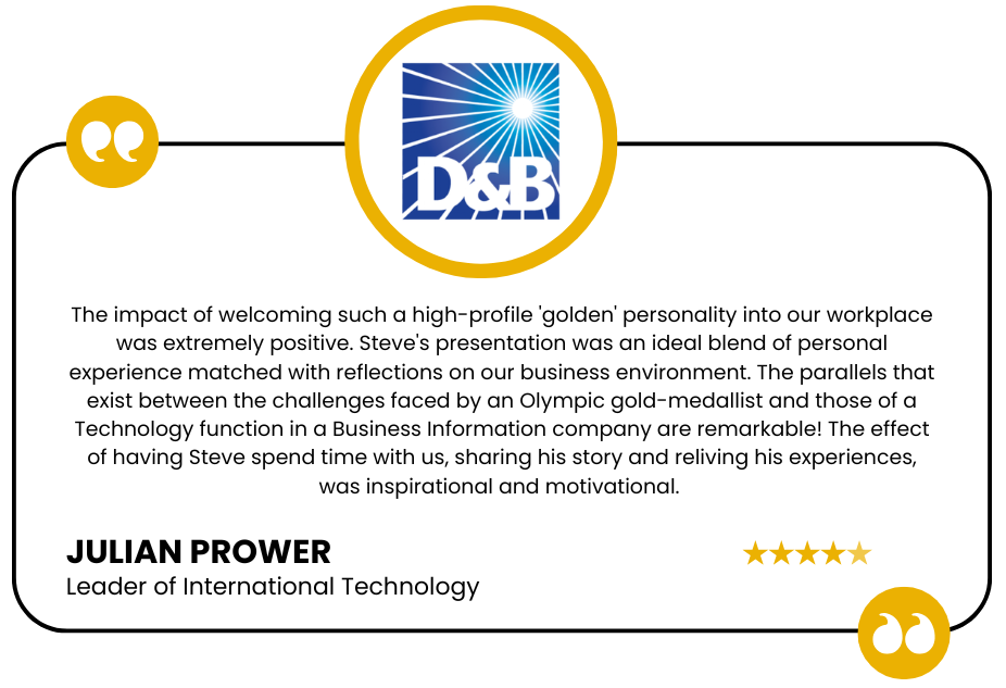 Testimonial for Sir Steve Redgrave from D&B