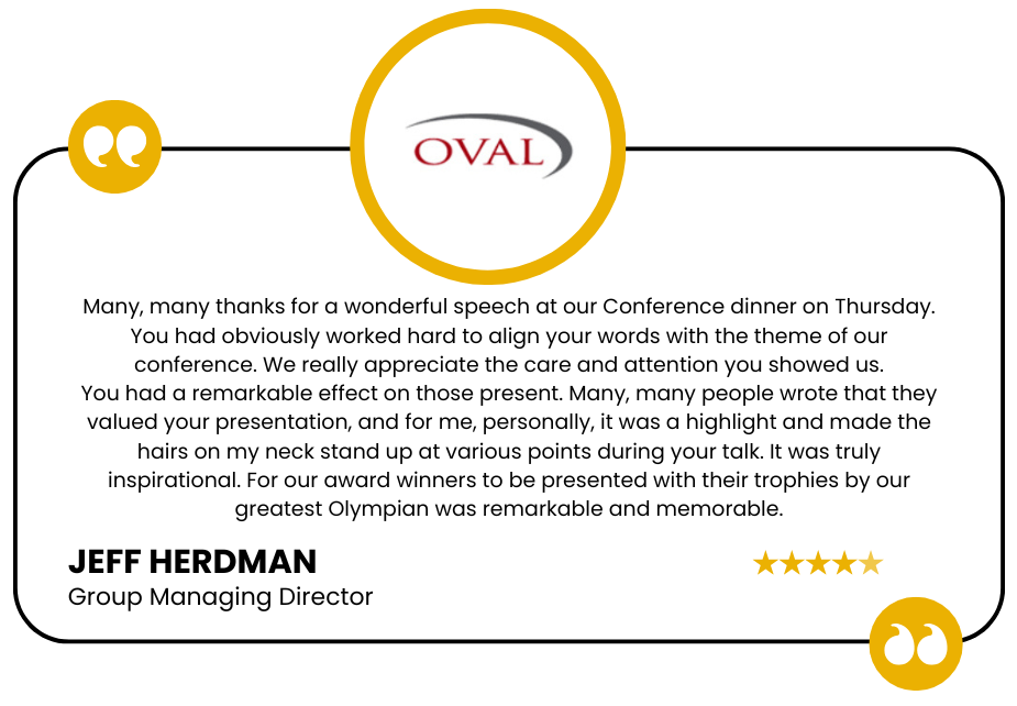 Testimonial for Sir Steve Redgrave from The Oval Group